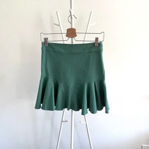 Club Monaco Green Tulip Mini Skirt, Size 0